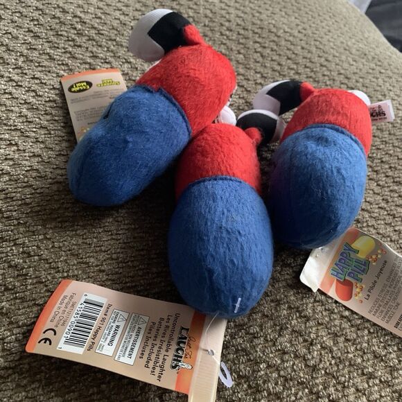 Just for Laughs Contagious Giggling Red Blue Happy Pill Plush *Works* LOT OF 3 - Picture 9 of 10